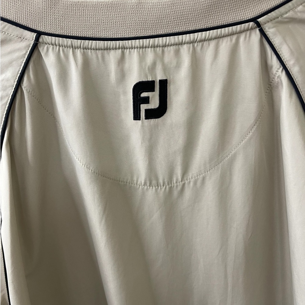 Foot Joy Golf Windbreaker Men’s Size Large V-Neck Beige activewear Beige - Picture 4 of 6